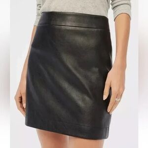 JCrew faux black Leather Skirt
